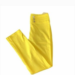 NWT Lovesweet Electric Yellow Pull On Ankle Length Pants size S